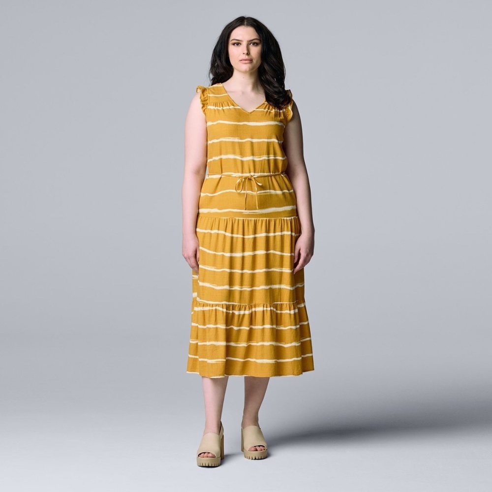 Women's Simply Vera Vera Wang Tiered Midi Dress